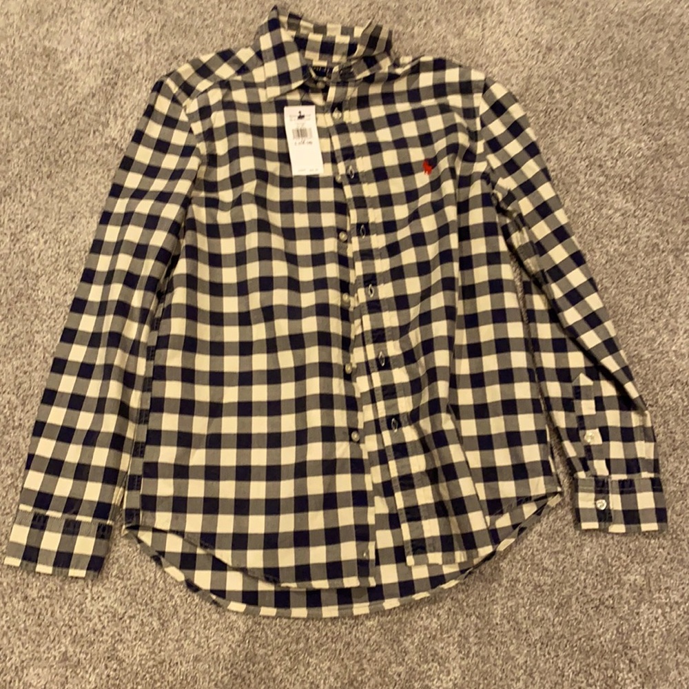 Boys Large Polo Button Down NWT